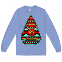 Colony Blue aztec arrowhead Long Sleeve Tee - Jasminsmagicworld