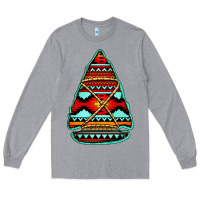 Heather Grey aztec arrowhead Long Sleeve Tee - Jasminsmagicworld