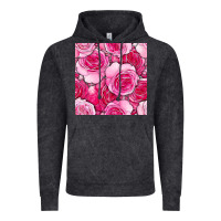 Vintage Black valentines day all dress up roses seamless pattern Vintage Hoodie - BundleAndBundleShop