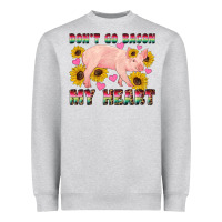 Heather Grey western don't go bacon my heart pig Heavyweight Sweatshirt - Artiststas