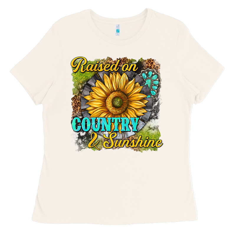 Raised On Country And Sunshine Ladies Tee by texasbilliewilder | Teevron