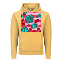 Vintage Mustard valentines day turquoise gemstone  and hearts Vintage Hoodie - BundleAndBundleShop