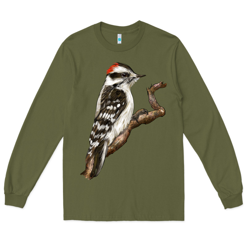 Downy Woodpecker Long Sleeve Tee by LillyAllenDesigns | Teevron