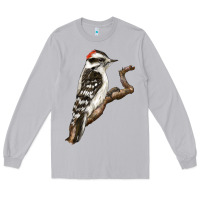 Moon Dust Downy Woodpecker Long Sleeve Tee - LillyAllenDesigns