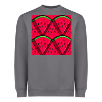 Storm Watermelon Slices Seamless Pattern Heavyweight Sweatshirt - BundleAndBundleShop