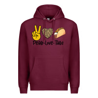 Burgundy Peare Love Tacos Premium Hoodie - Bettercallsaul