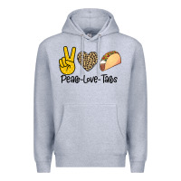 Heather Grey Peare Love Tacos Premium Hoodie - Bettercallsaul
