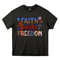 Asphalt faith family freedom Heavy Core Tee - texasbilliewilder