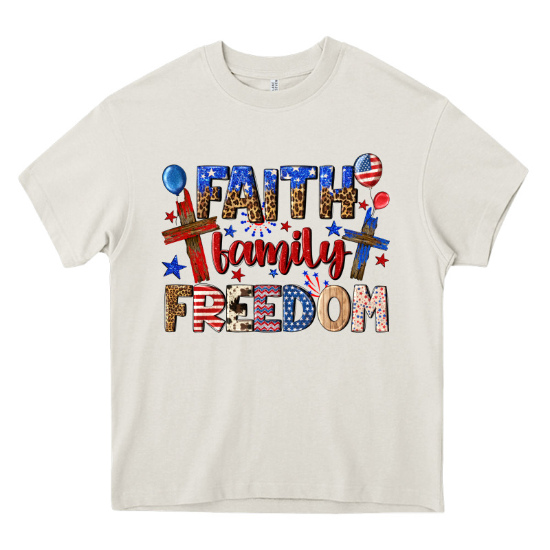 Faith Family Freedom Heavy Core Tee by texasbilliewilder | Teevron