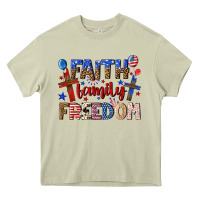 Mossy faith family freedom Heavy Core Tee - texasbilliewilder