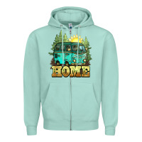 Seafoam camping caravan home Zipper Hoodie - NancyCooperArtShop
