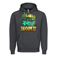 Smoke camping caravan home Zipper Hoodie - NancyCooperArtShop