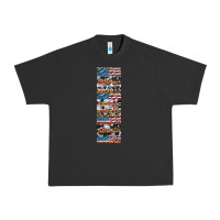 Pigment Black usa flag and western patterns  penwraps Urban Heavy Tee - Artiststas