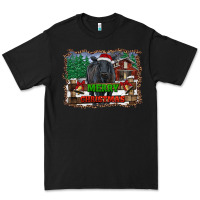 Black merry christmas black angus cattle and farm Premium Tee - RanaPortraitStore