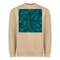 Mushroom Tropical  Leaves Seamless Pattern Heavyweight Sweatshirt - BundleAndBundleShop