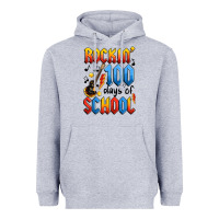 Heather Grey rockin' 100 days of school Heavyweight Hoodie - Artiststas