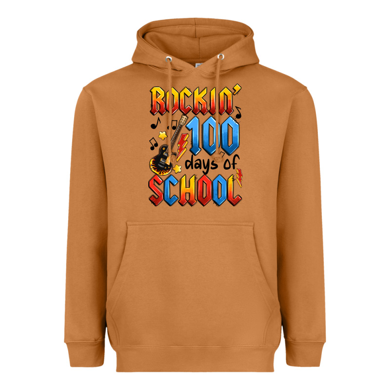 Rockin' 100 Days Of School Heavyweight Hoodie by Artiststas | Teevron
