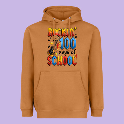 Rockin' 100 Days Of School Heavyweight Hoodie Designed By Artiststas