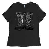 Black soldier boots Ladies Tee - RanaPortraitStore