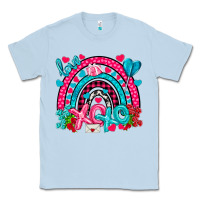 Dusty Blue xo xo rainbow valentine Classic Tee - NancyCooperArtShop