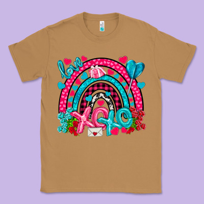 Xo Xo Rainbow Valentine Classic Tee Designed By Nancycooperartshop