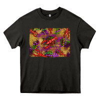 Asphalt mardi gras crawfısh leopard wood and glitter background Heavy Core Tee - Artiststas