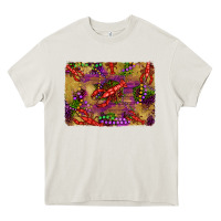 Cream mardi gras crawfısh leopard wood and glitter background Heavy Core Tee - Artiststas