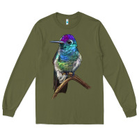 Army Green Rivoli`s Hummingbird Long Sleeve Tee - LillyAllenDesigns