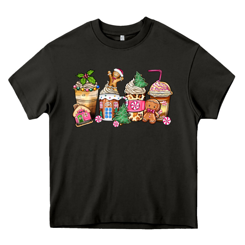 Pink Gingerbread Coffee Cups Heavy Core Tee by Zillion Design Studio | Teevron