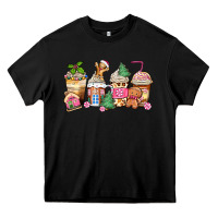 Black pink gingerbread coffee cups Heavy Core Tee - Zillion Design Studio