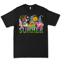 Black hello summer gnome Premium Tee - texasbilliewilder