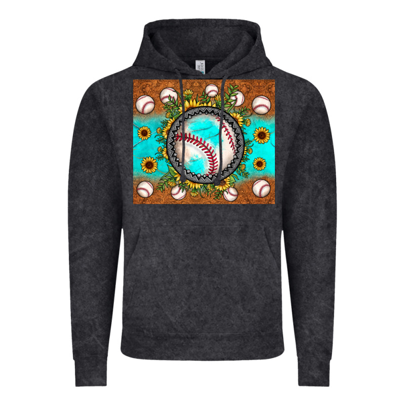 Baseball Turquoise Sunflower Vintage Hoodie by JahusDesignShop | Teevron