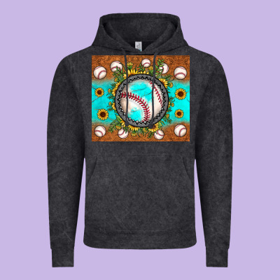 Baseball Turquoise Sunflower Vintage Hoodie Designed By Jahusdesignshop