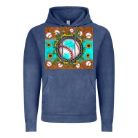 Vintage Denim baseball turquoise sunflower Vintage Hoodie - JahusDesignShop