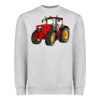 Heather Grey western farm tractor red Heavyweight Sweatshirt - Artiststas