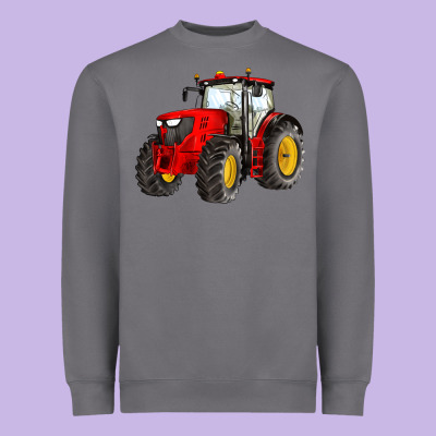 Western Farm Tractor Red Heavyweight Sweatshirt Designed By Artiststas