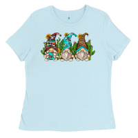 Baby Blue cactus gnomes Ladies Tee - Zillion Design Studio