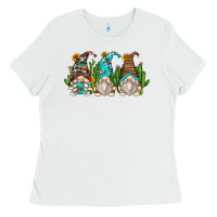 White cactus gnomes Ladies Tee - Zillion Design Studio
