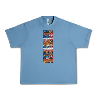 Pebble Blue usa flag and western patterns  penwraps Urban Heavy Tee - Artiststas
