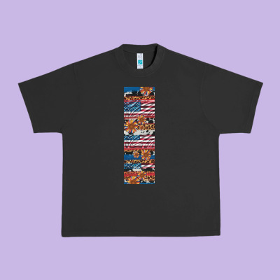 Usa Flag And Western Patterns  Penwraps Urban Heavy Tee Designed By Artiststas