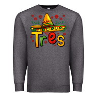 Charcoal Heather tres my third mexican birthday Premium Sweatshirt - Jasminsmagicworld