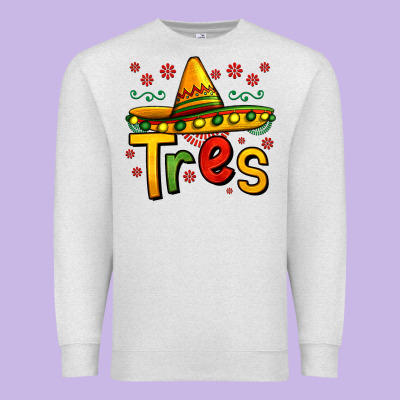 Tres My Third Mexican Birthday Premium Sweatshirt Designed By Jasminsmagicworld