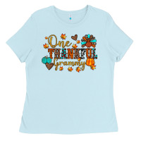 Baby Blue one thankful grammy Ladies Tee - JahusDesignShop