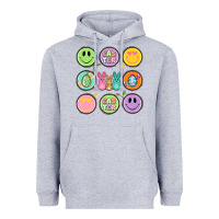 Heather Grey easter day smiley faces Heavyweight Hoodie - Artiststas