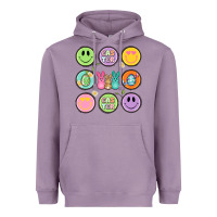 Lavender easter day smiley faces Heavyweight Hoodie - Artiststas