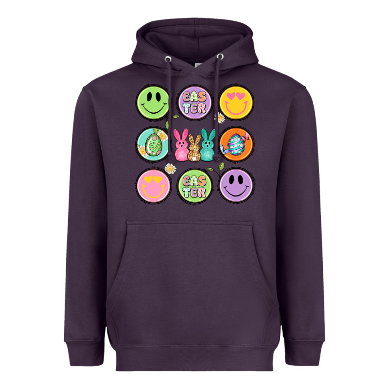 Easter Day Smiley Faces Heavyweight Hoodie by Artiststas | Teevron