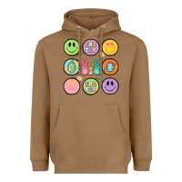 Toasted Coconut easter day smiley faces Heavyweight Hoodie - Artiststas