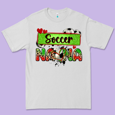 Soccer Nana With Leopard Premium Tee Designed By Zillion Design Studio