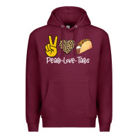 Burgundy Peace Love Tacos Premium Hoodie - Bettercallsaul
