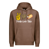 Chestnut Peace Love Tacos Premium Hoodie - Bettercallsaul